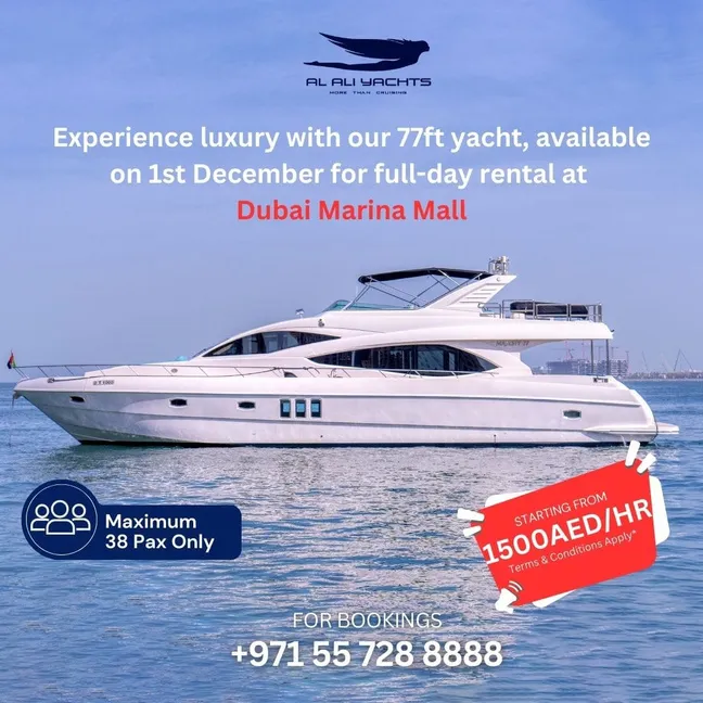 Al Ali Yachts: Yacht charter offer
