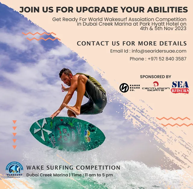 Wake Surfing Competition: Event poster