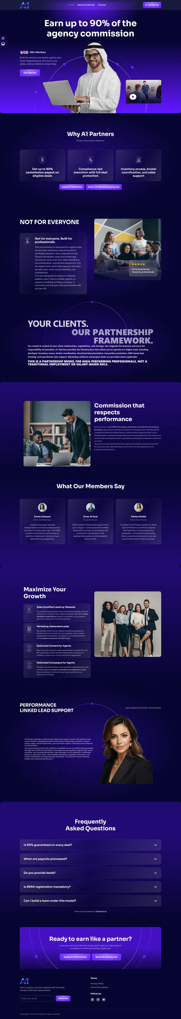 agent.a1.partners homepage