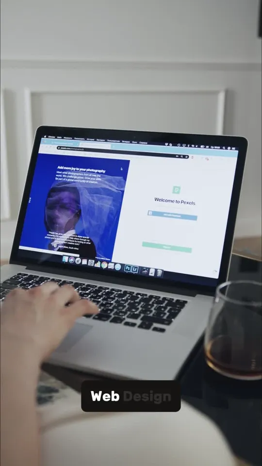 AI-generated video still: web design promo